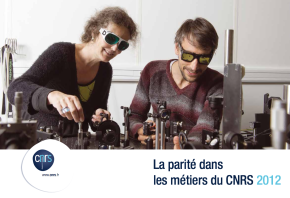 Affiche sur la parité des métiers au CNRS
