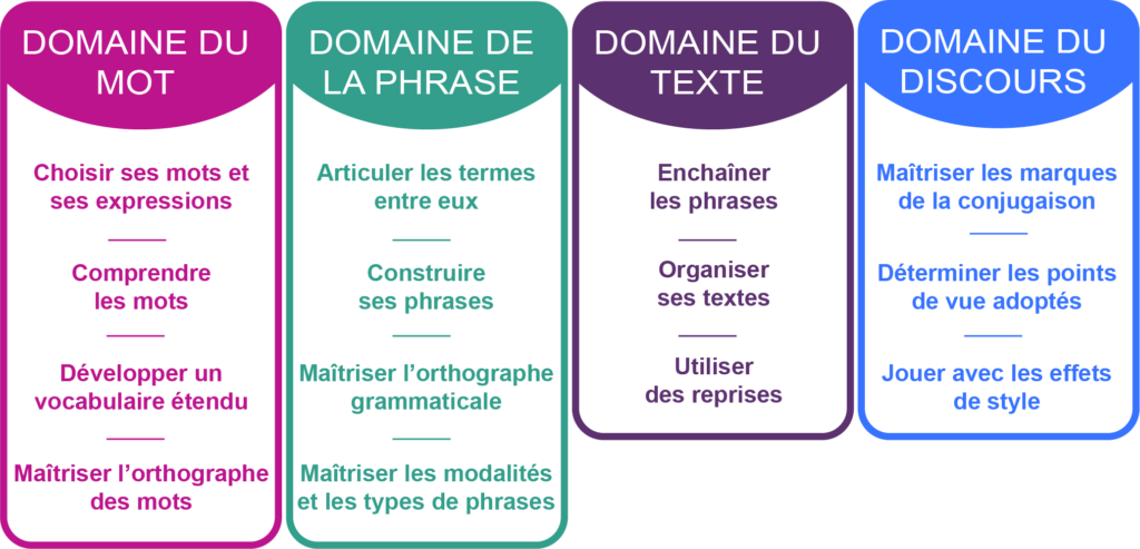 Infographie des compétences décritent ci-dessus